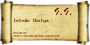 István Ibolya névjegykártya
