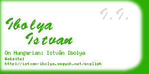 ibolya istvan business card
