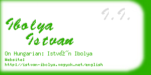 ibolya istvan business card